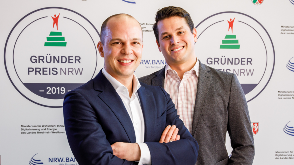 PHYSEC founders Christian Zenger and Heiko Koepke at the Founders Award NRW 2019